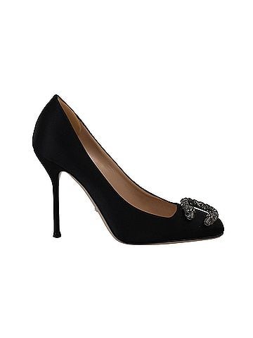Gucci Gucci Dionysus Embellished Pumps in Black Satin (view 1)