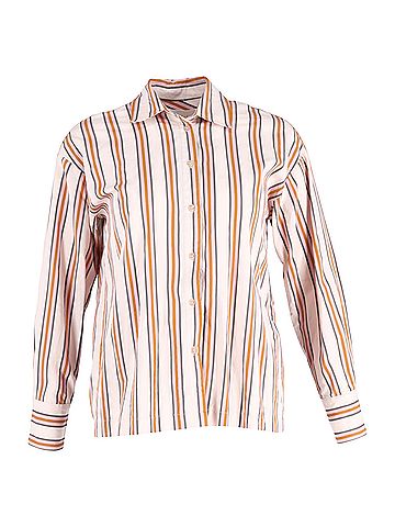 BA&SH  Ba&Sh Stripe Print Long Sleeve Shirt in Multicolor Cotton (view 1)