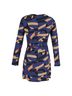 MSGM 100% Synthetic Blue MSGM Printed Mini Dress in Blue Polyester Size 10 - photo 3