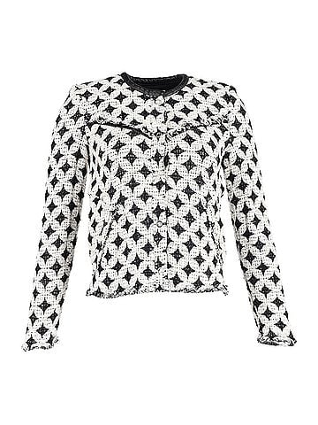 IRO IRO Printed Evening Jacket in Black and White Wool (view 1)