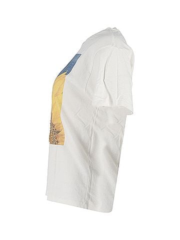 Sandro Sandro Sunflower Graphic T-Shirt in Cream Organic Cotton (view 2)