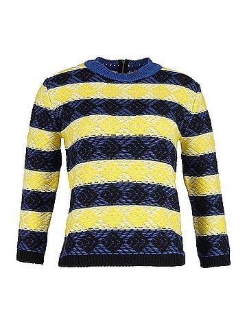 MSGM MSGM Striped Patterned Sweater in Multicolor Wool (view 1)