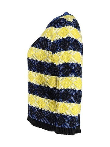 MSGM MSGM Striped Patterned Sweater in Multicolor Wool (view 2)