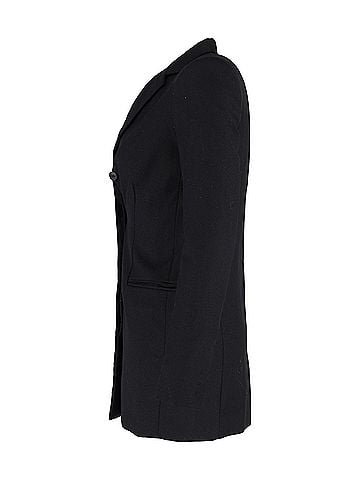 Acne Acne Studios Center Twill Long Jacket in Black Cotton (view 2)