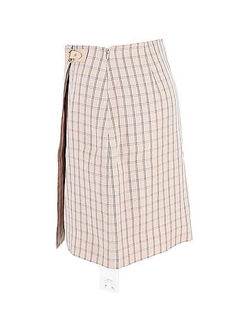 Sandro Sandro Paris Meredith Checked Mini Wrap Skirt in Pink Cotton (view 2)
