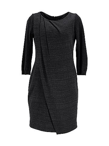 HUGO BOSS Boss By Hugo Boss Draped Dress in Black Polyester (view 1)