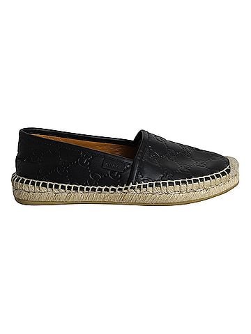 Gucci Gucci Guccissima Signature Espadrille Flats in Black Leather (view 1)