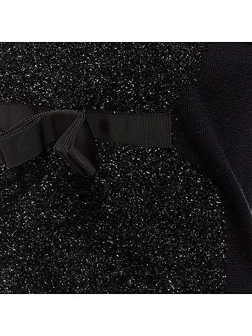 Markus Lupfer Markus Lupfer Merino Wool Blend Tinsel Bow Corset Intarsia Sweater (view 2)