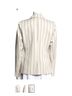 Alexis Stripes Gray Ivory Blazer Size M - photo 3
