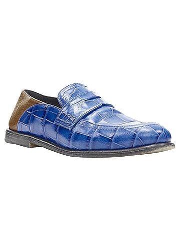 Loewe Loewe JW Anderson cobalt leather step back loafer (view 2)