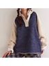 We the Free 100% Cotton Solid Blue Ivory Pullover Sweater Size M - photo 11