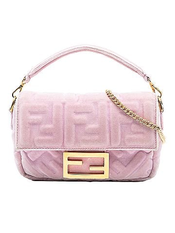 Fendi Mini Zucca Embossed Velvet Baguette Satchel (view 1)