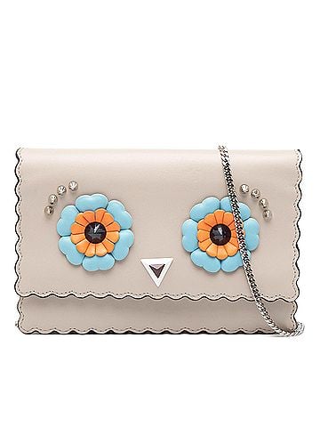 Fendi Leather Studded Monster Eyes Wallet on Chain (view 1)