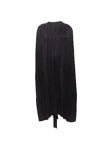Comme des Garçons Comme Des Garcons triacetate V-neck pleated belted dress (view 1)