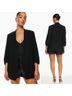 Babaton 82% Triacetate 18% Polyester 100% Cupro Black Jacket Size 6 - photo 9