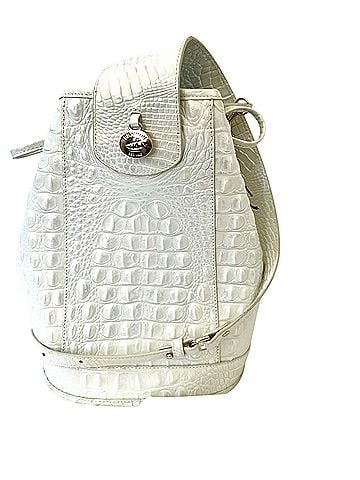 Brahmin Allie Shell White Melbourne  Leather Bucket Bag (view 1)