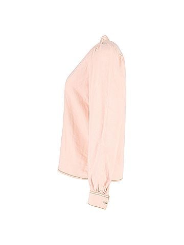 Ganni  Ganni Trinity Buttoned Long Sleeve Shirt in Pastel Pink Cotton Denim (view 2)