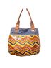 Fossil Chevron-herringbone Multi Color Leather Tote One size - photo 2