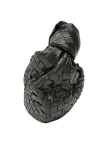 Bottega Veneta Bottega Veneta Teen Jodie Shoulder Bag in Grey Lamb Leather (view 2)