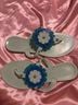 Jack Rogers 100% Rubber Teal Blue Flip Flops Size 8 - photo 3