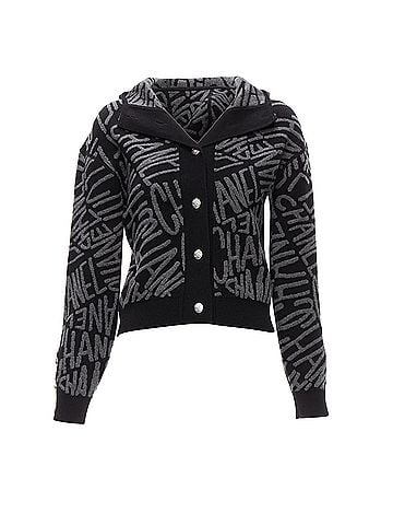 Chanel Chanel cashmere all over logo intarsia CC cardigan (view 1)