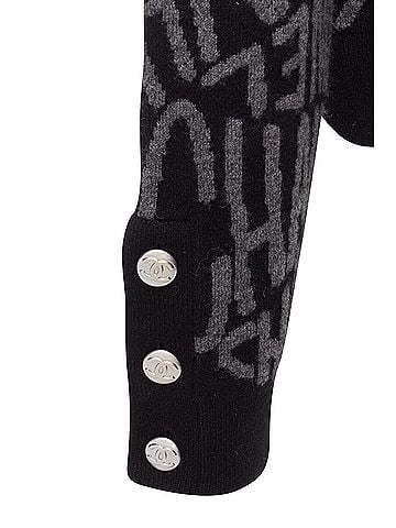 Chanel Chanel cashmere all over logo intarsia CC cardigan (view 2)