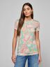 L'Agence Floral Multi Color Short Sleeve Blouse Size S - photo 10