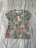 L'Agence Floral Multi Color Short Sleeve Blouse Size S - photo 5