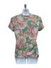 L'Agence Floral Multi Color Short Sleeve Blouse Size S - photo 2