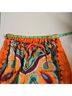 Zara 100% Polyester Graphic Orange Green Casual Pants Size S - photo 6
