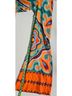 Zara 100% Polyester Graphic Orange Green Casual Pants Size S - photo 8