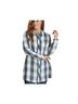 Barbour 100% Linen Plaid Blue White Button-Down Shirt Size 12 - photo 1