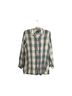 Barbour 100% Linen Plaid Blue White Button-Down Shirt Size 12 - photo 2