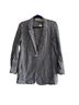 Cynthia Rowley 100% Linen Checkered-gingham Blue White Blazer Size S - photo 2