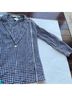 Cynthia Rowley 100% Linen Checkered-gingham Blue White Blazer Size S - photo 8