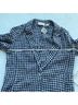 Cynthia Rowley 100% Linen Checkered-gingham Blue White Blazer Size S - photo 6