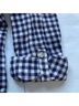 Cynthia Rowley 100% Linen Checkered-gingham Blue White Blazer Size S - photo 10