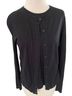 August Silk 100% Other Solid Black Cardigan Size L - photo 1