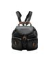 Gucci 100% Leather Black Calfskin Bamboo Drawstring Backpack One size - photo 1