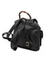Gucci 100% Leather Black Calfskin Bamboo Drawstring Backpack One size - photo 3
