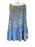 Talbots 100% Viscose Floral Blue Orange Casual Skirt Size M - photo 1