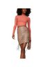 LAPOINTE 100% Polyester 58% Polyurethane 42% Polyester Solid Tan Casual Skirt Size 4 - photo 2