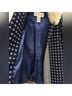Anthropologie 78% Polyester 22% Viscose 100% Polyester Print Blue White Coat Size M - photo 4