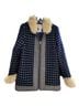 Anthropologie 78% Polyester 22% Viscose 100% Polyester Print Blue White Coat Size M - photo 1