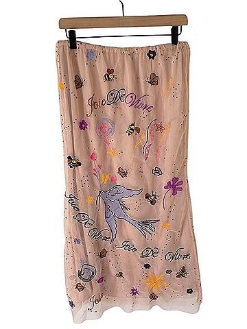 Anthropologie Icon Embroidered Slim Maxi Skirt Skort (view 2)