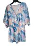 Pink Lily Floral Multi Color Romper Size M - photo 1