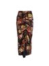 Veronica Beard 92% Silk 8% Spandex 100% Polyester Floral Brown Yellow Red Pink Silk Skirt Size 6 - photo 1