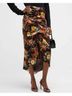 Veronica Beard 92% Silk 8% Spandex 100% Polyester Floral Brown Yellow Red Pink Silk Skirt Size 6 - photo 5