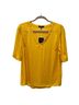 Kaari Blue 100% Polyester Yellow Short Sleeve Blouse Size L - photo 1