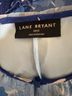 Lane Bryant 100% Polyester 100% Polyester Floral Blue Cocktail Dress Size 10 - photo 3